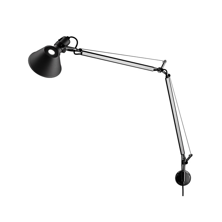 Mini Black Aluminum Swing Arm Wall Lamp