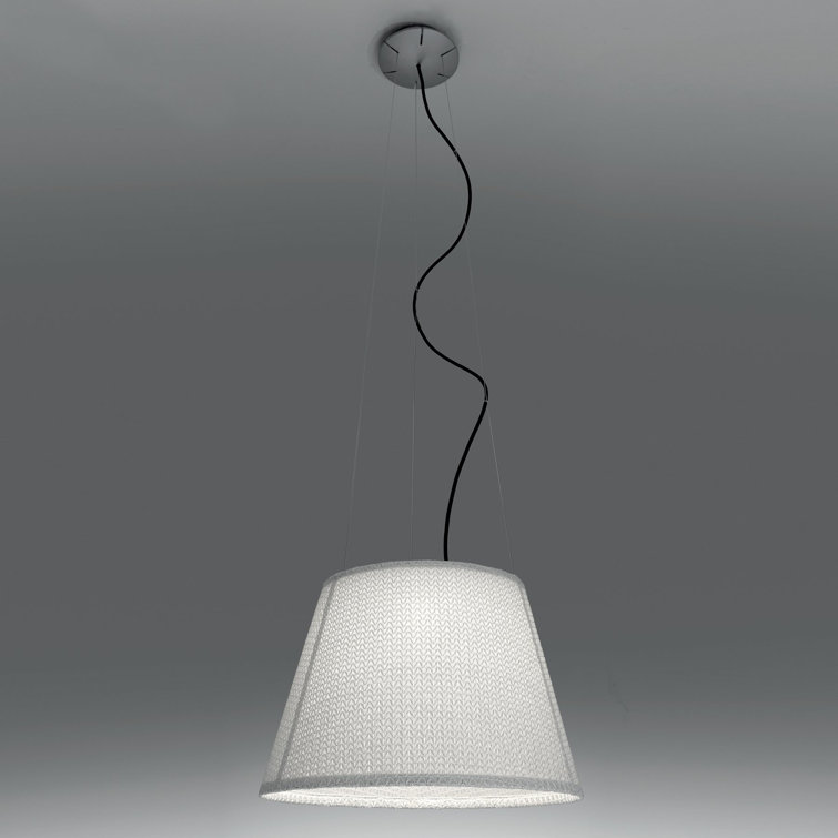 Tolomeo Mega White Outdoor LED Pendant with Washable Thuia Fabric