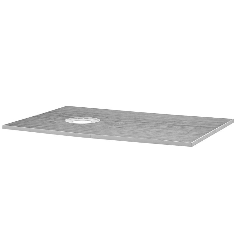 Gray Rectangular 72'' x 48'' Waterproof Shower Base with Drain