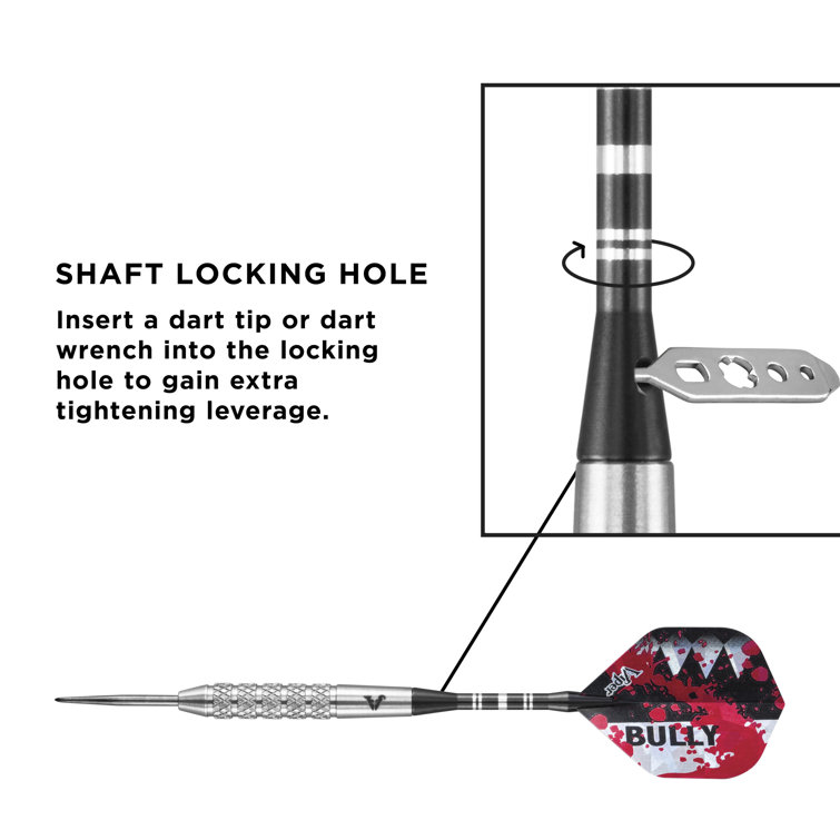 Viper Bully 24 Gram Silver Tungsten Steel Tip Darts Set