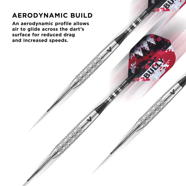 Viper Bully 24 Gram Silver Tungsten Steel Tip Darts Set