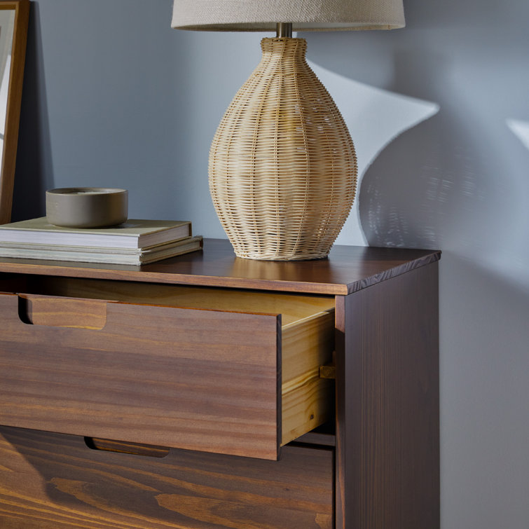Mid-Century Modern Walnut Dresser with Deep Storage Drawers
