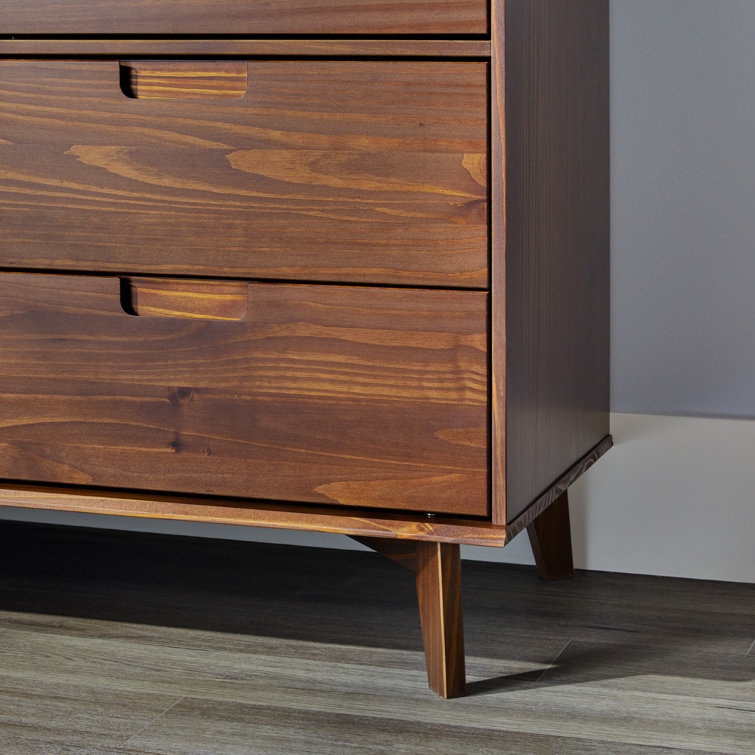 Mid-Century Modern Walnut Dresser with Deep Storage Drawers
