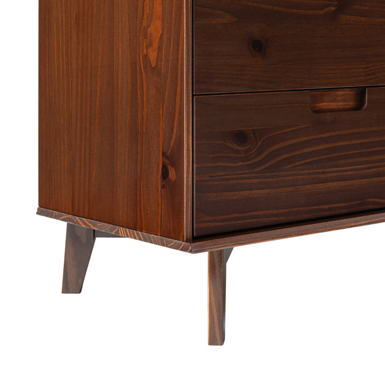 Mid-Century Modern Walnut Dresser with Deep Storage Drawers