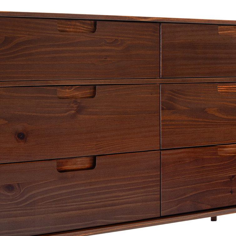 Mid-Century Modern Walnut Dresser with Deep Storage Drawers