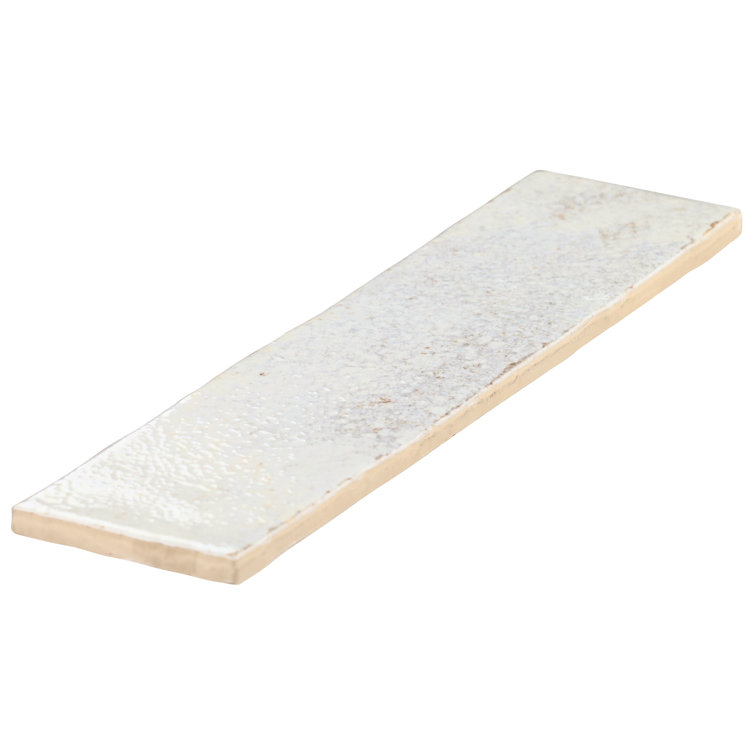 Mandalay White Polished Ceramic Subway Wall Tile 11.81 x 2.95 in