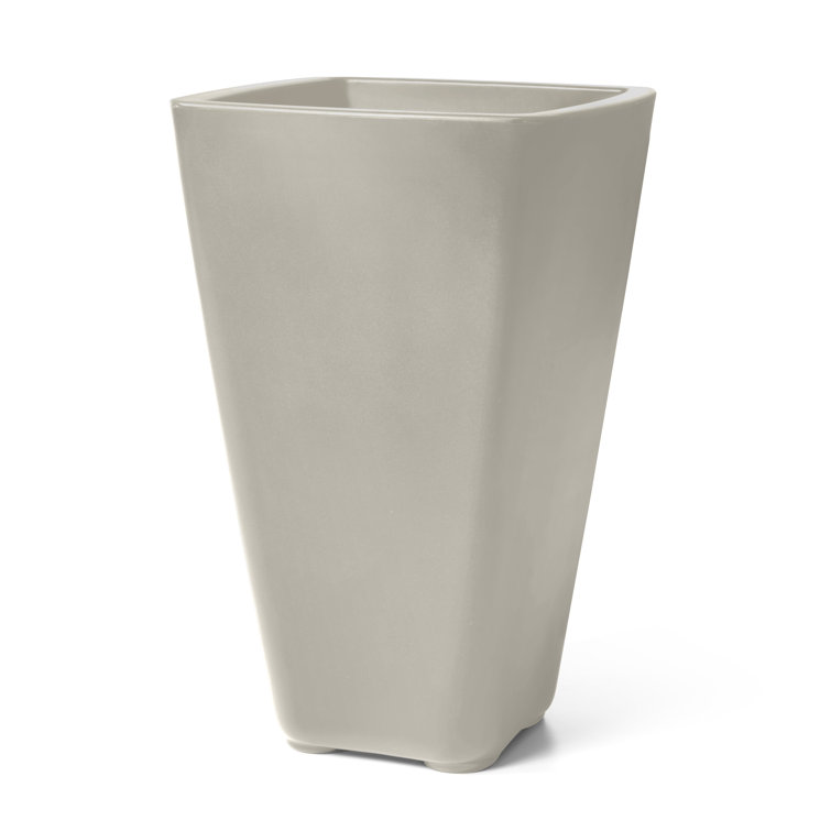 Bridgeview Square Concrete Grey Self-Watering Planter, Set of 2