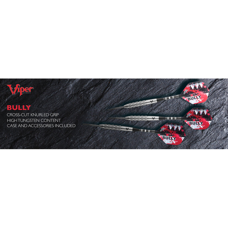 Viper Bully 24 Gram Silver Tungsten Steel Tip Darts Set