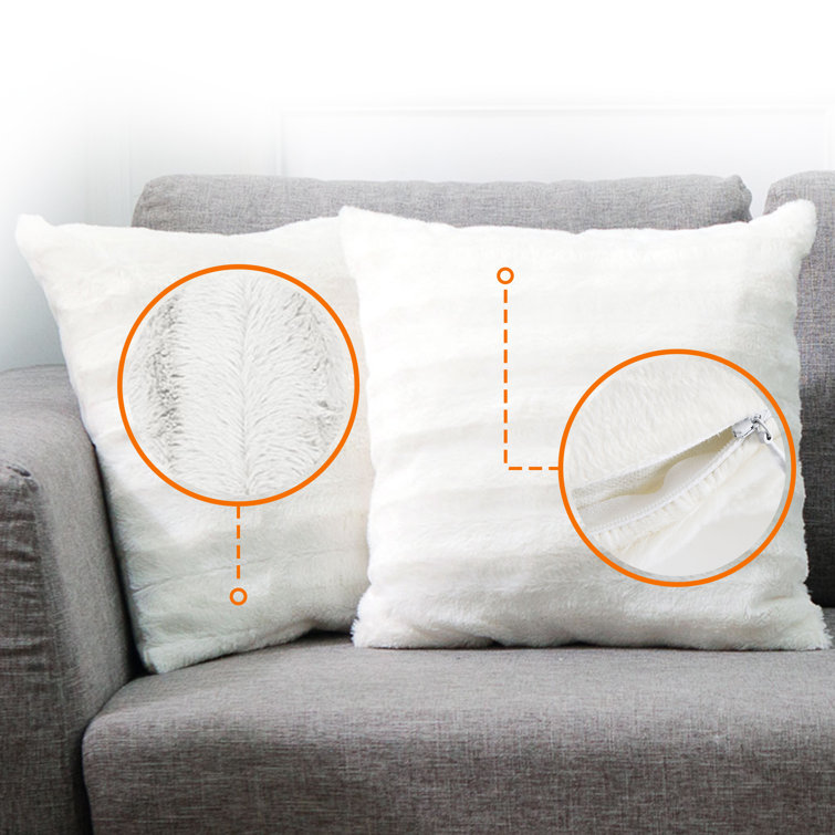 Faux Fur Throw Pillow (Set of 2)