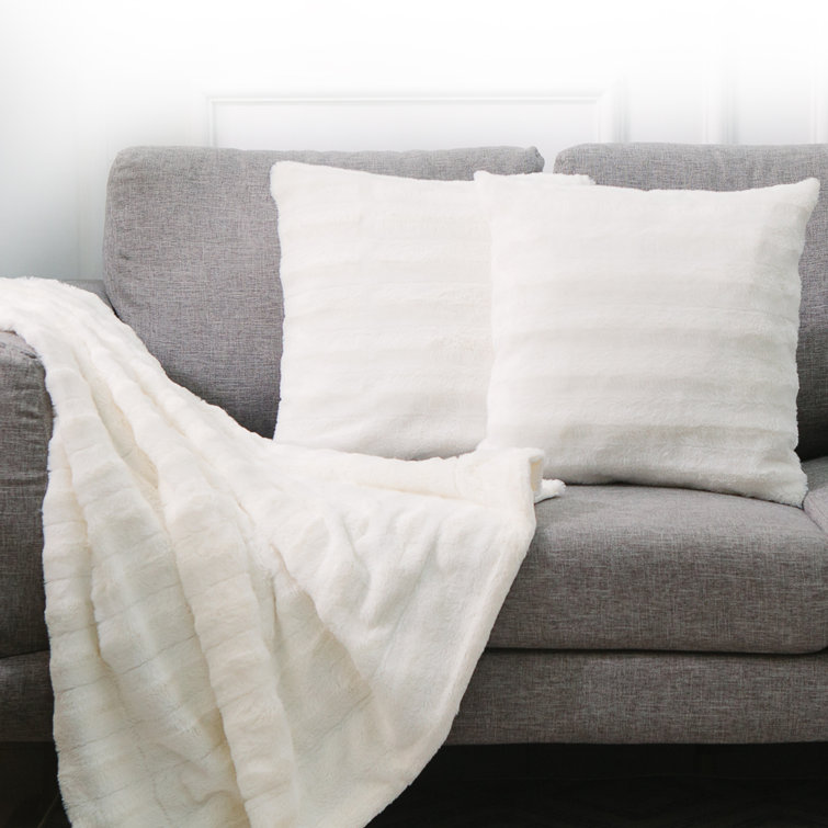 Faux Fur Throw Pillow (Set of 2)