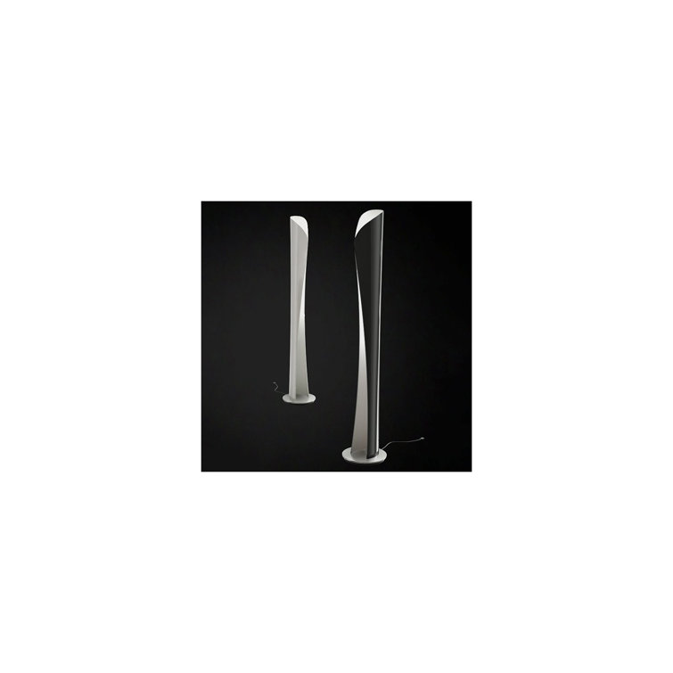 Cadmo Adjustable Black & White LED Floor Lamp with Dual Light Source