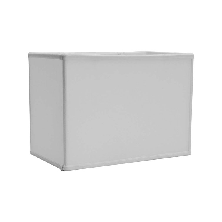 Premium White Linen 12" Rectangular Drum Lamp Shade