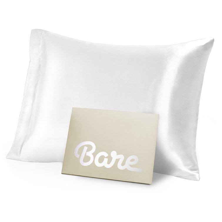 White Standard Mulberry Silk Hypoallergenic Pillowcase