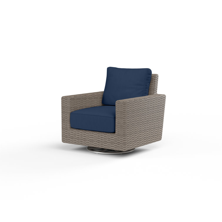 Coronado Driftwood Resin Wicker Dining Chair with Cushions