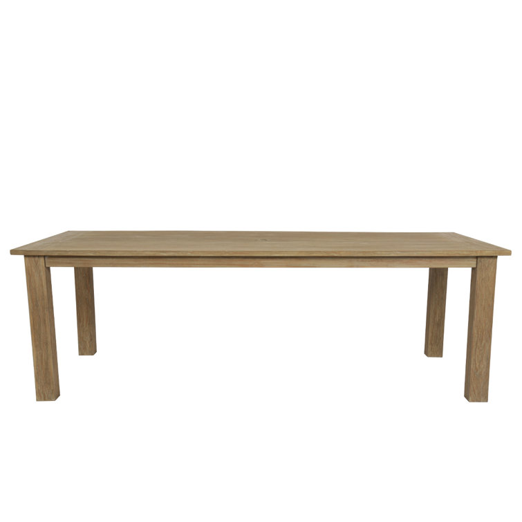 Natural Teak Wood Outdoor Dining Table with Umbrella Hole