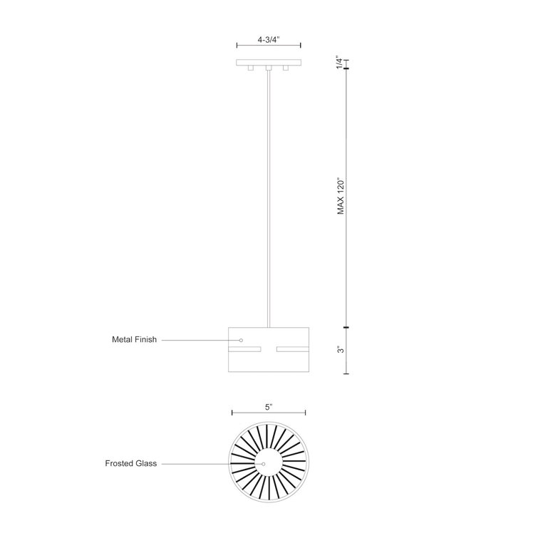 Oxford Sleek White Aluminum LED Drum Pendant Light