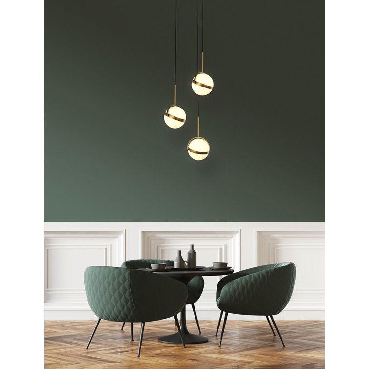 Globo Brushed Gold 3-Light LED Cluster Pendant