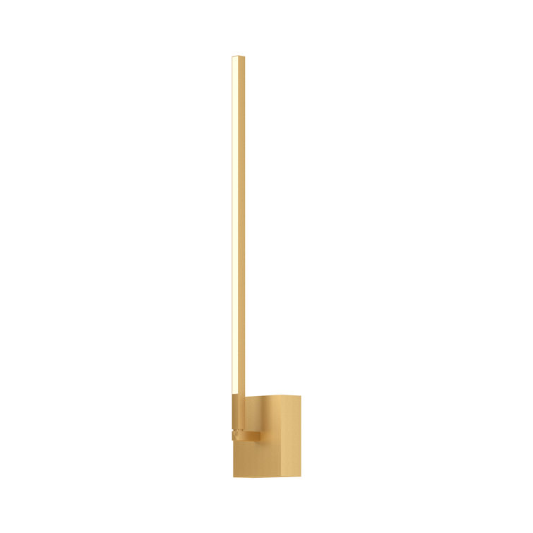 Tall Gold Aluminum Dimmable LED Wall Sconce