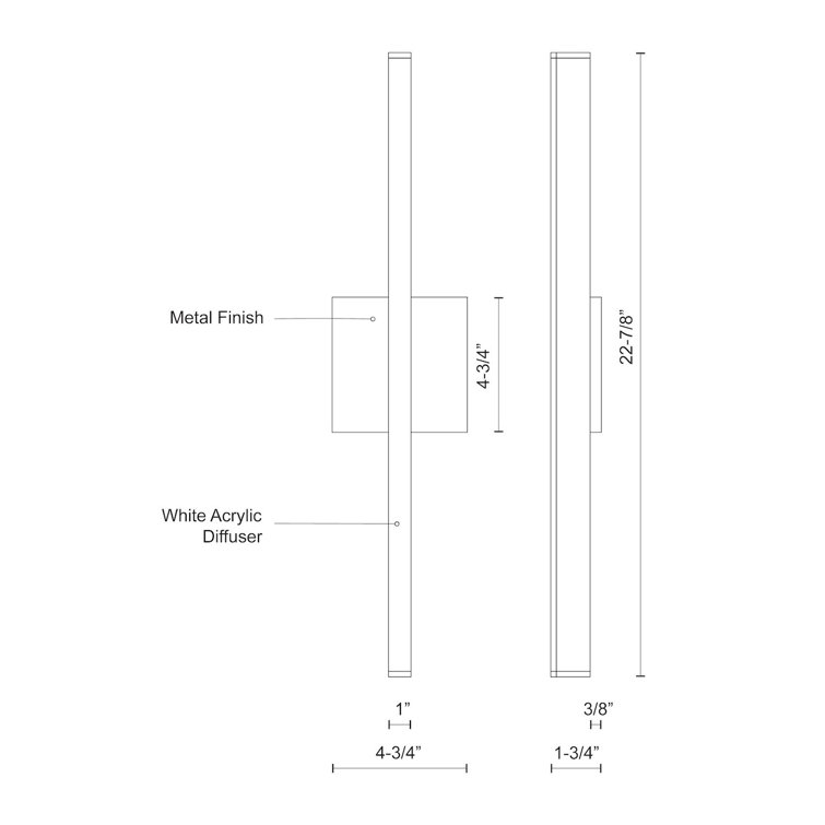 White Aluminum Dimmable LED Wall Sconce