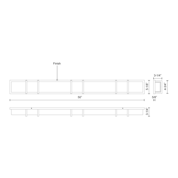 Kuzco Alberni 50" Chrome Dimmable LED Bathroom Vanity Light