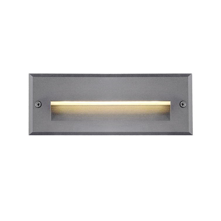 Gray 9.75" Dimmable LED Metal Step Light