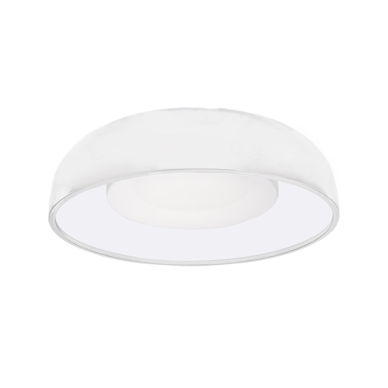 Beacon Bold White Glass LED Flush Mount Bowl 20"