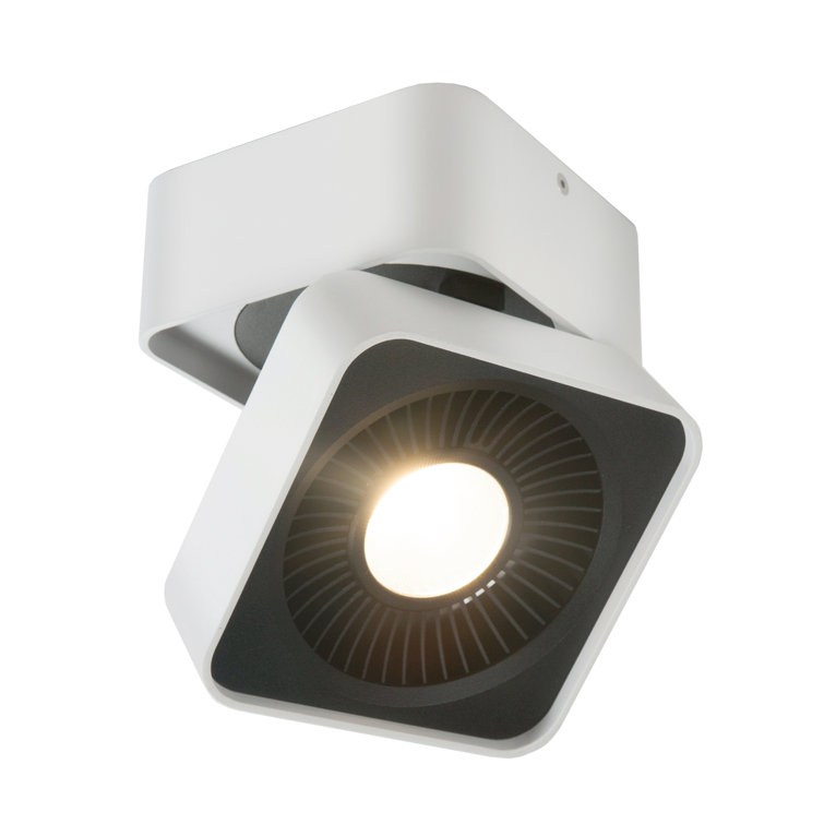 White Adjustable LED Flush Mount Light