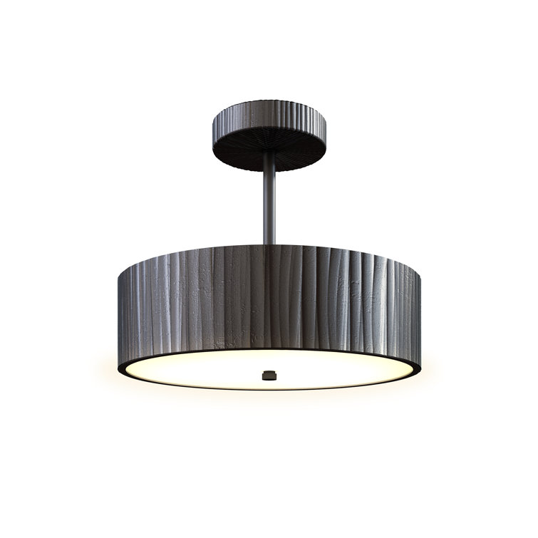 Kensington Urban Bronze LED Drum Semi-Flush Mount Light