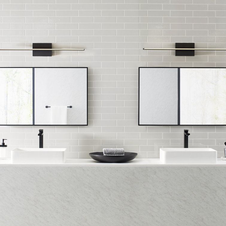 Modern Brass and Acrylic Dimmable LED Vanity Light