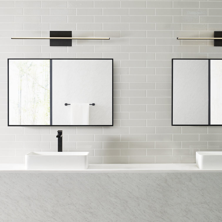Modern Brass and Acrylic Dimmable LED Vanity Light
