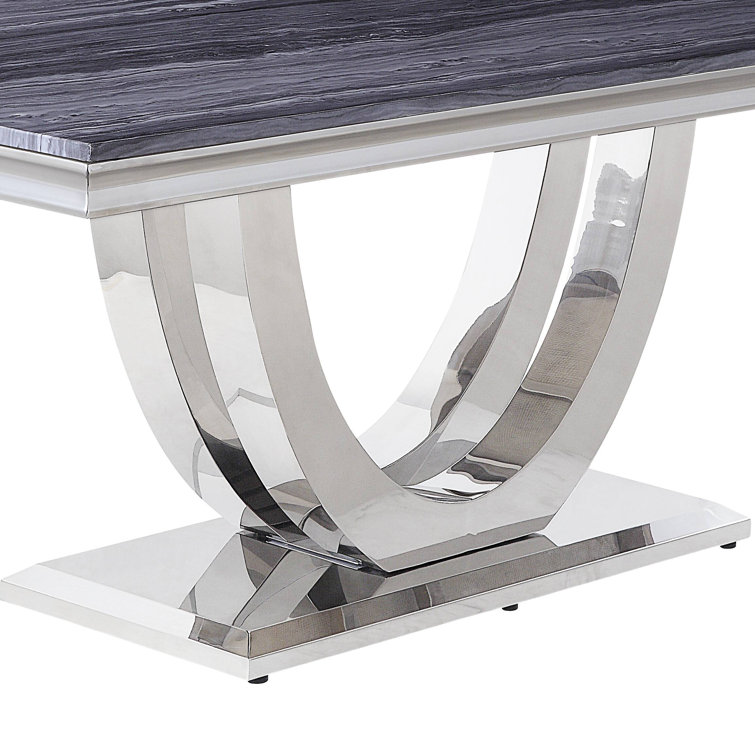 Cambrie 42" Contemporary Faux Marble Dining Table