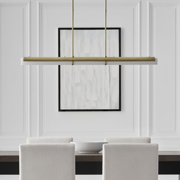 Precision Polished Nickel 50'' LED Linear Chandelier with Crystal Accents