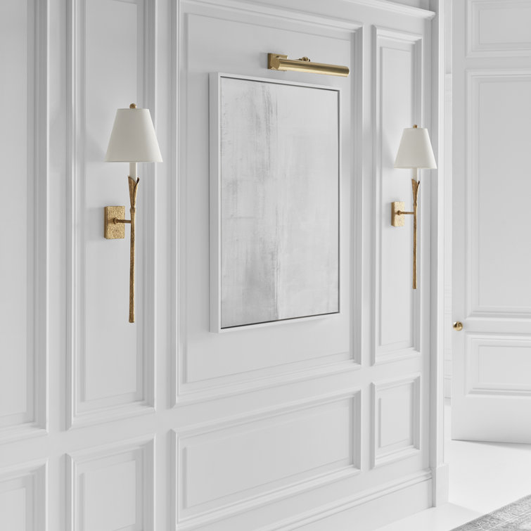 Aiden Polished Nickel 32" LED Botanical Wall Sconce