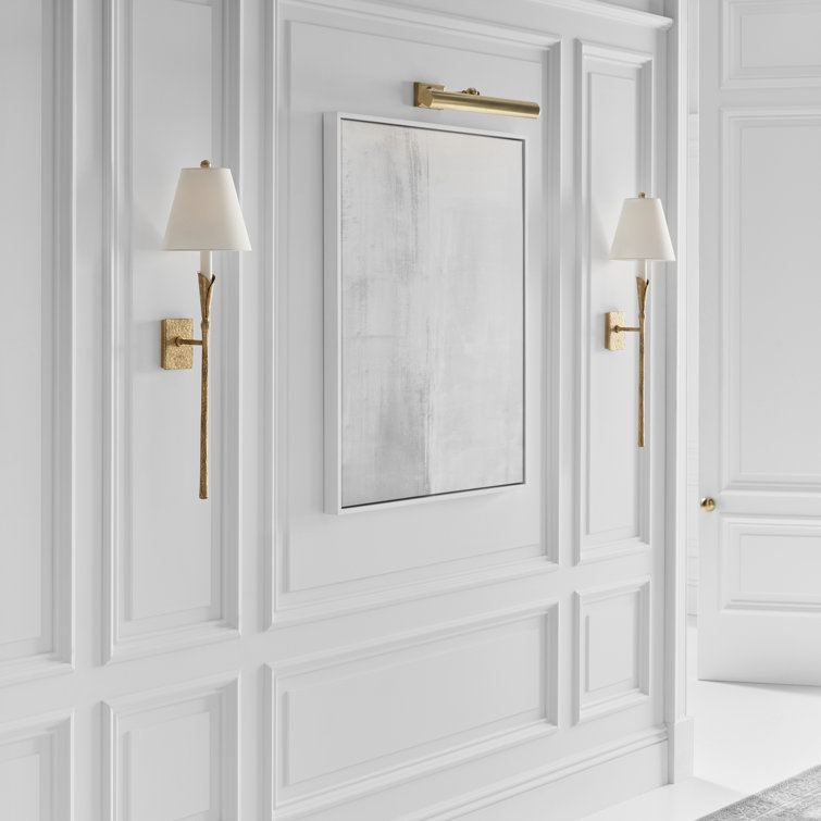 Aiden Polished Nickel 32" LED Botanical Wall Sconce
