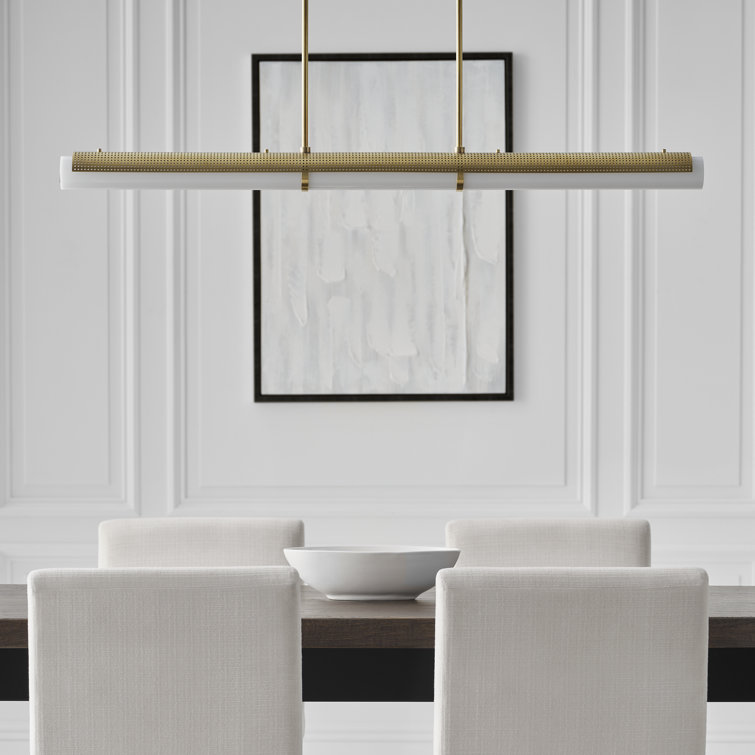Precision Polished Nickel 50'' LED Linear Chandelier with Crystal Accents