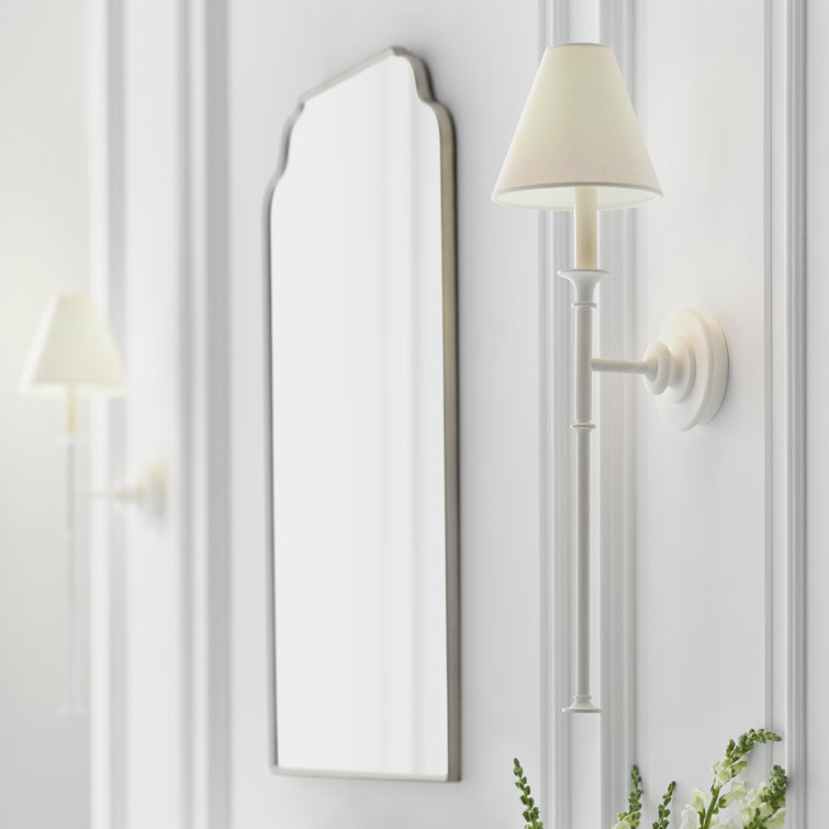 Piaf Plaster White Dimmable Iron LED Wall Sconce