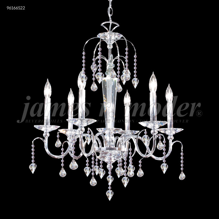 Imperial Crystal 26" 6-Light Tiered Chandelier