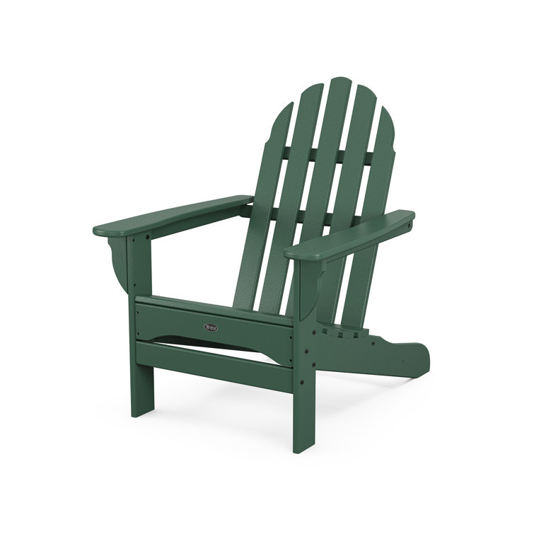 Rainforest Green Polywood Adirondack Chair with Arms