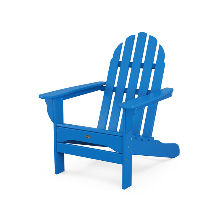 Pacific Blue HDPE Adirondack Chair with Arms