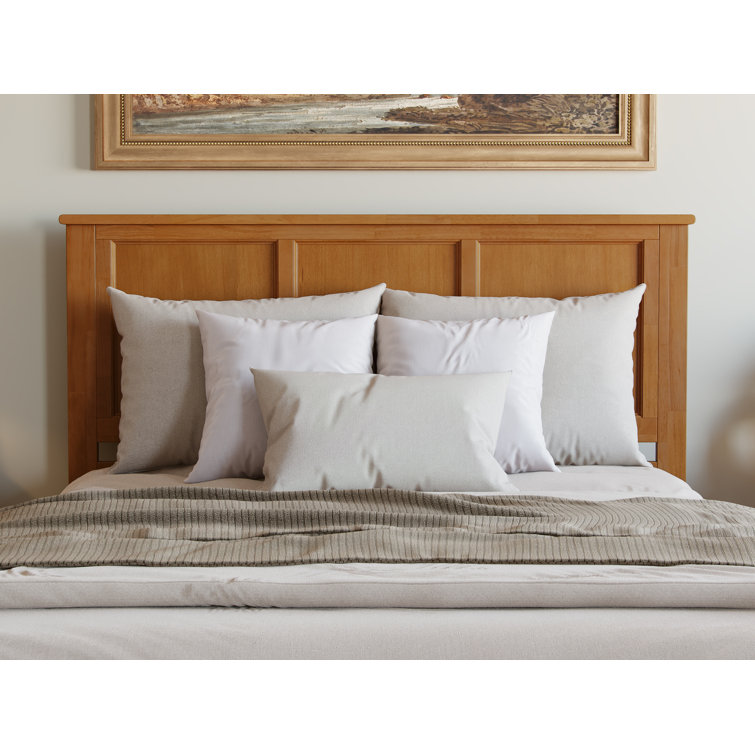 Light Toffee Queen Wood Platform Bed with Storage Drawers