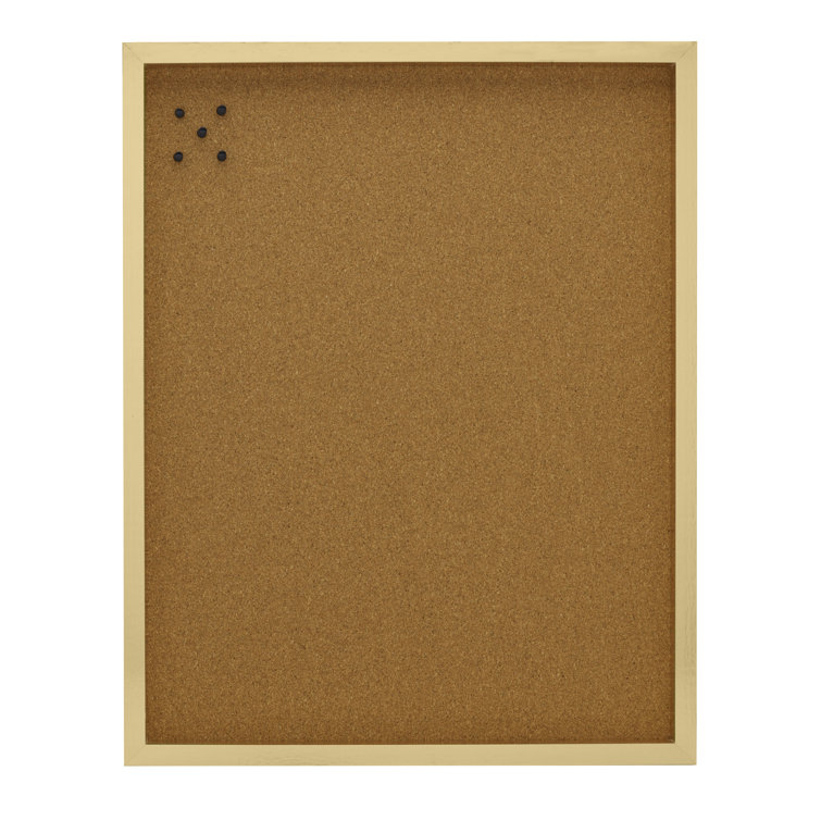 24 x 19 Gold Framed Cork Board with Tacks