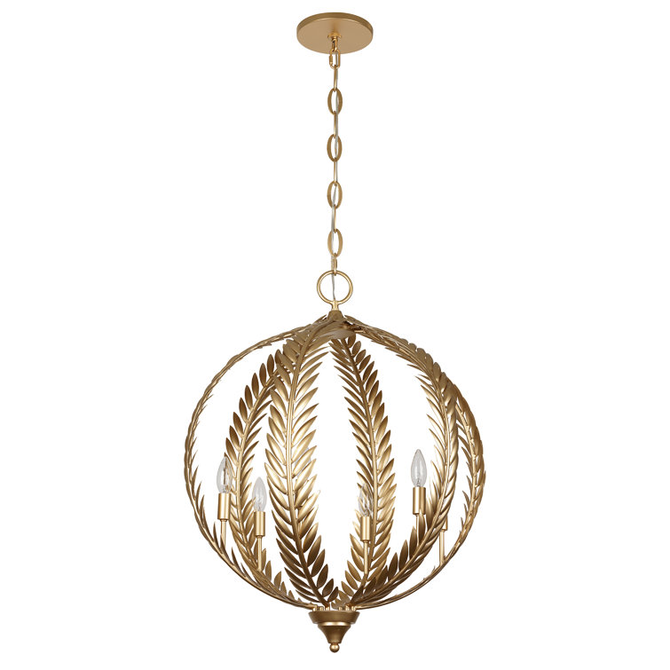 Atlas Grecian Gold 6-Light Metal Pendant