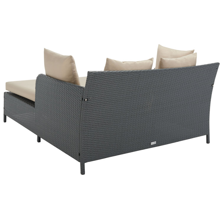 August Titanium and Sand Climate Resistant Outdoor Daybed
