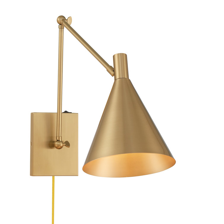 Noble Brass Adjustable Swing Arm Wall Sconce