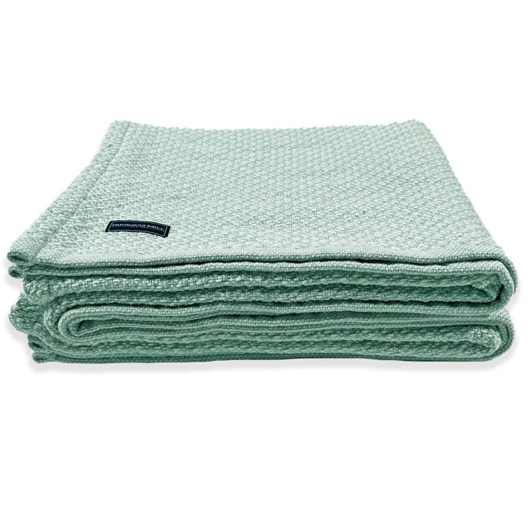 Queen Size Green Cotton Machine Washable Blanket