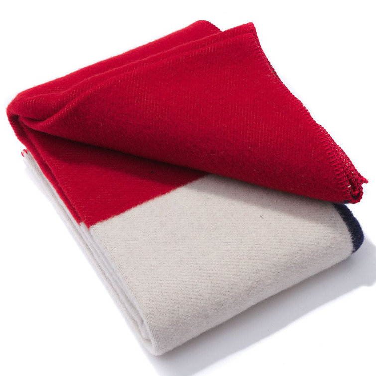 Texas Flag Wool and Cotton Blend Throw Blanket