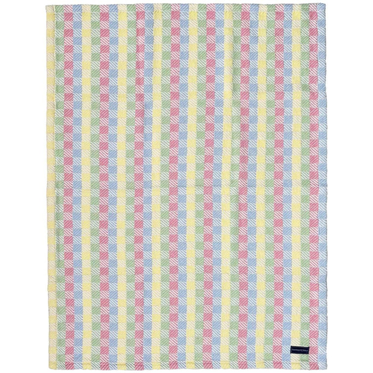 Pastel Rainbow Cotton Knitted Baby Throw Blanket