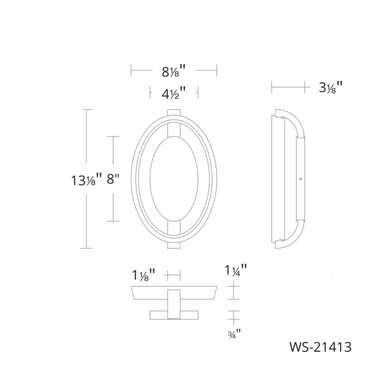 Aged Brass Oval LED Wall Sconce with Silicone Diffuser