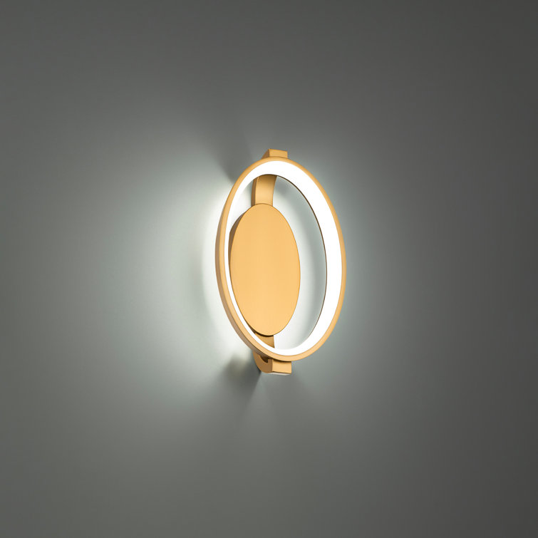 Aged Brass Oval LED Wall Sconce with Silicone Diffuser