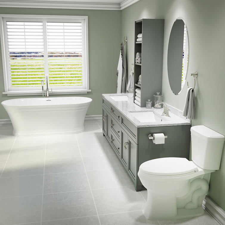 Lyndsay 67" White Acrylic Freestanding Soaking Bathtub